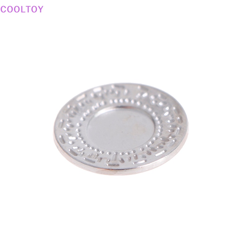 Set 10 Khay Trà Kim Loại 1 / 12 Trang Trí Nhà Búp Bê