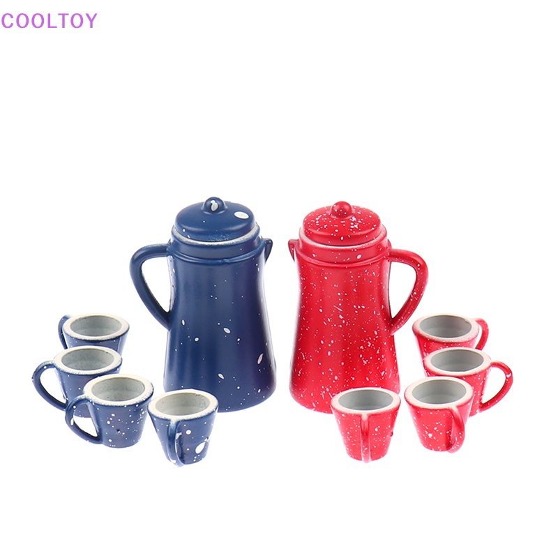 Set 5 Ấm Nước Mini Tỉ Lệ 1: 12 Dùng Để Trang Trí Nhà Búp Bê