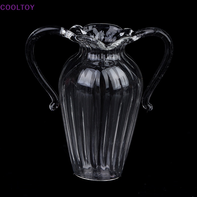 Bình Hoa Thủy Tinh Trong Suốt Tỷ Lệ 1: 12 Dùng Trang Trí Nhà Búp Bê