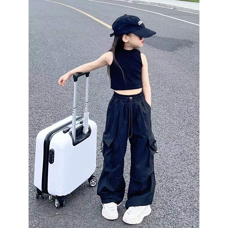 Quần Yếm Thể Thao Dài Dáng Rộng Phong Cách Đường Phố Mới Mùa Hè 23