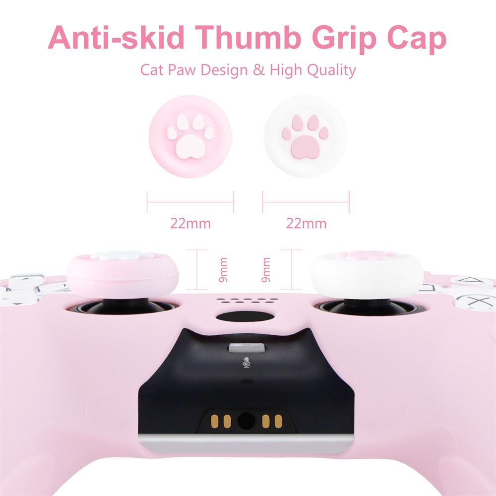 Vỏ Bọc Silicon Hình Chân Mèo Dễ Thương Cho Tay Cầm Chơi Game PS5