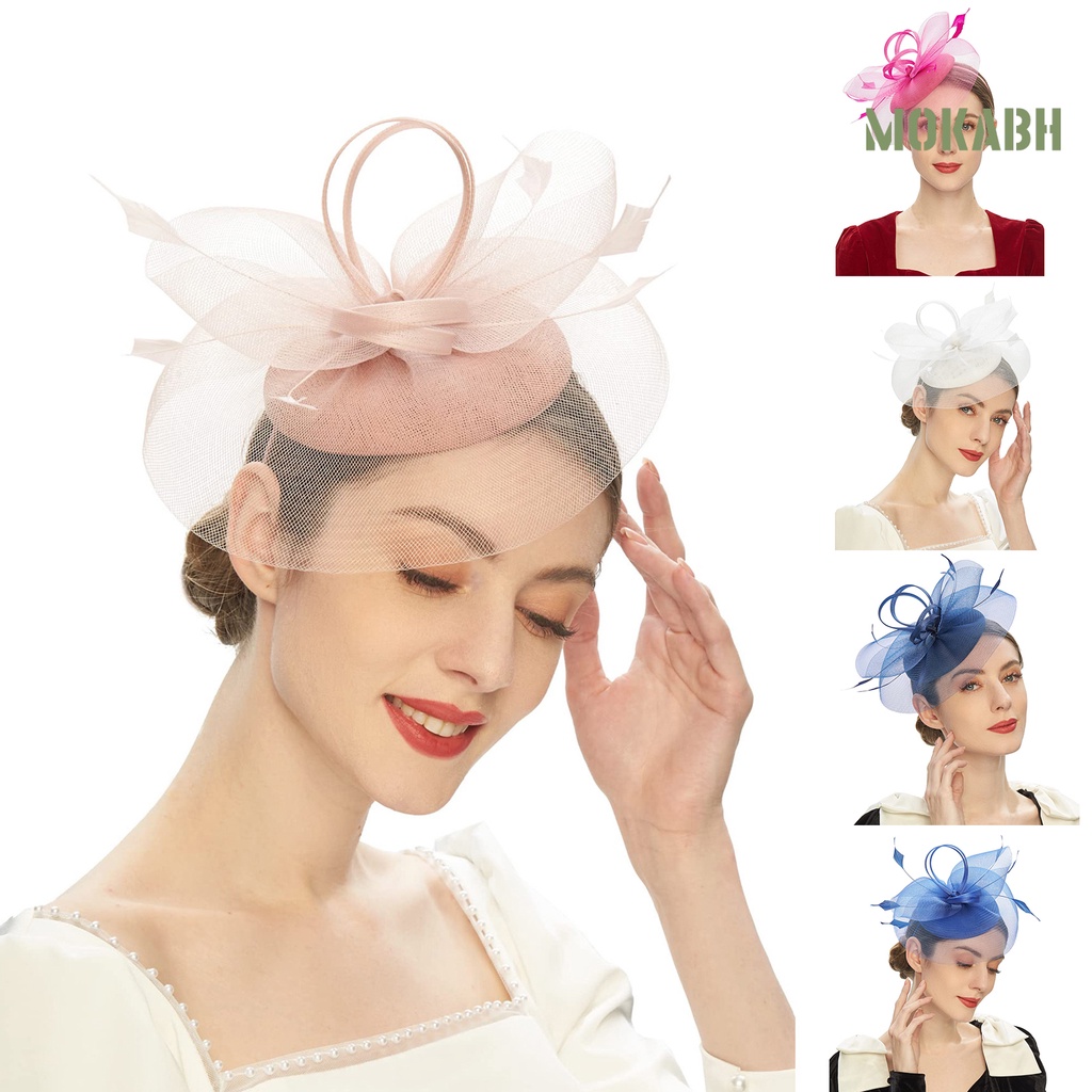 [Mokabh] Cài Tóc Đính Nơ Nhiều Màu Sắc Bắt Mắt Ngọt Ngào Phù Hợp Với Đám Cưới Cho Nữ