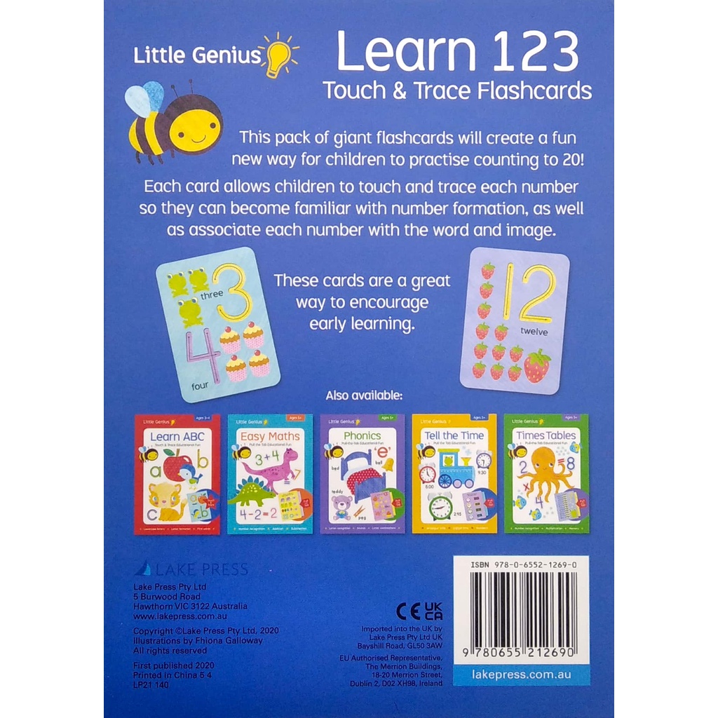 Little Genius Cards: Learn 123 Touch & Trace Educational Fun