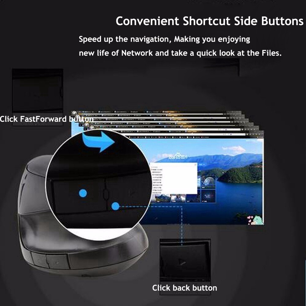 Chuột Quang Có Dây Dạng Đứng 1600DPI Cho PC Laptop Nhà Ở / Văn Phòng