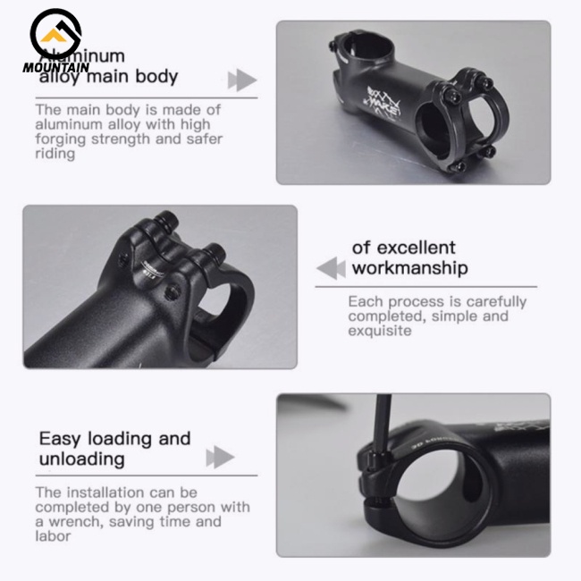 Pô Tăng Bằng Hợp Kim Nhôm 10 / 17 / 25 / 35 Độ 60 / 70 / 80 / 90 / 100 / 110mm Dành Cho Xe Đạp Leo Núi