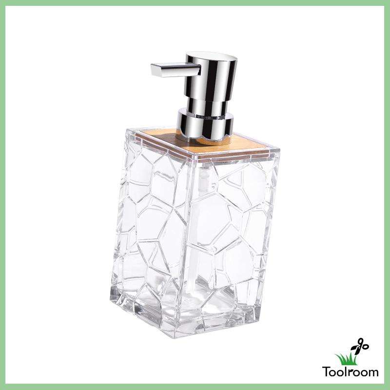 Bình Đựng Xà Phòng Rửa Tay Dạng Nhấn Bằng Acrylic Trong Suốt