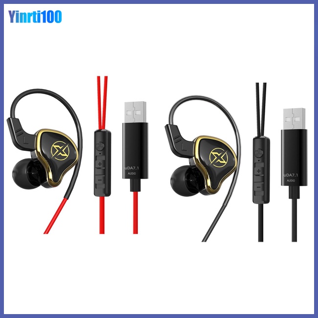 Tai Nghe Chụp Đầu Yinrti Ut-01 Cổng Usb 7.1 Có Micro Âm Thanh Siêu Trầm Và Phụ Kiện
