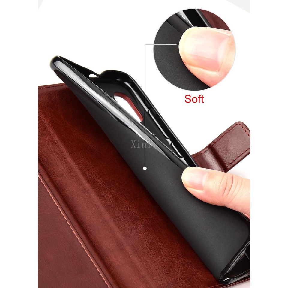 Vỏ Bao Da Điện Thoại Dạng Ví Nắp Lật Nam Châm + Giá Đỡ + Ngăn Đựng Thẻ Cho Realme Narzo N55 50i 50A C53 Prime 50 30A 30 20 Pro Chống Sốc