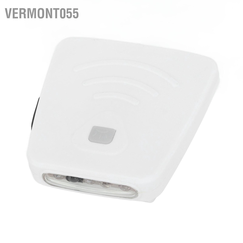 Vermont055 Đội Đầu Sạc Đèn LED Chống Nước Kẹp Trên Nắp Ánh Sáng Cảm Biến Chuyển Động Nón Cho Câu Cá Cắm Trại Đi Bộ Đường Dài Trắng