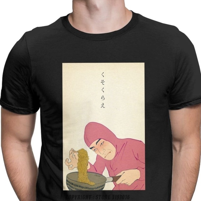Áo nam Ngắn Tay In Hình Chủ Đề Pink Guy Cooks Ramen Sáng Tạo