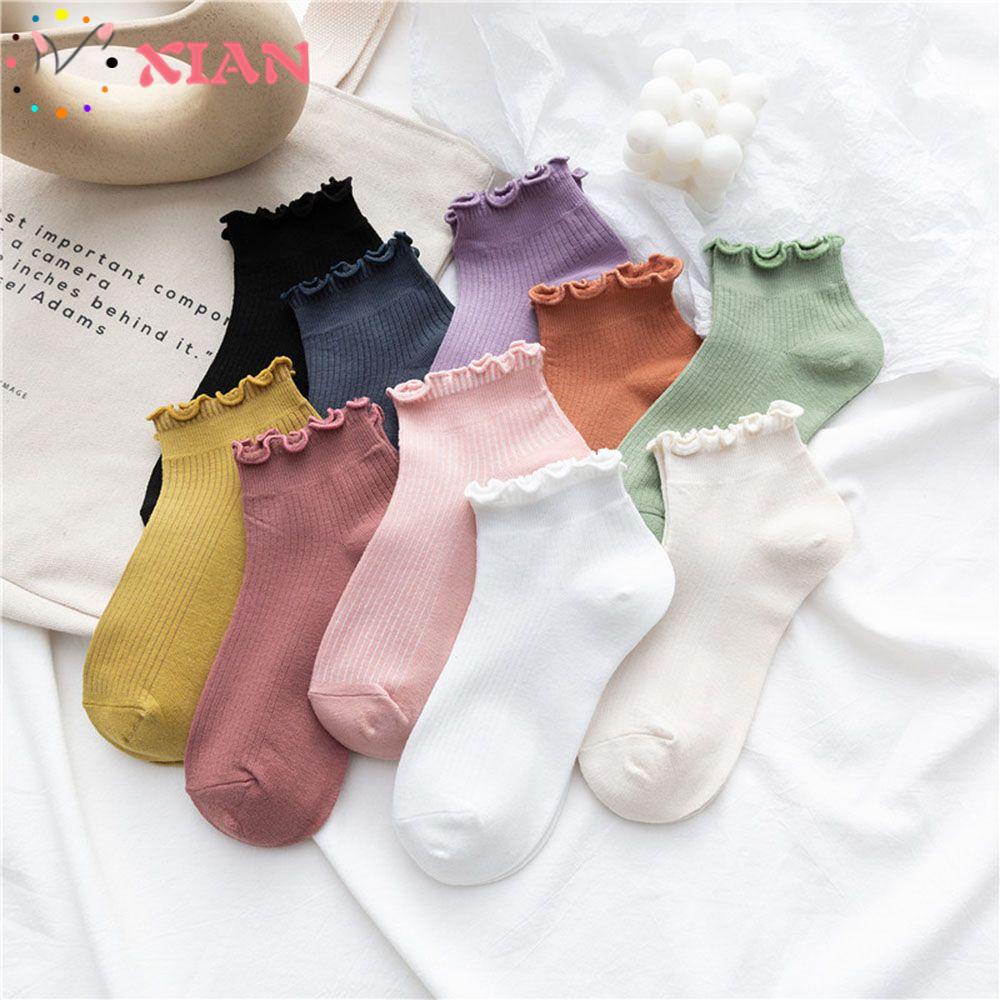 Xiantin Vớ Cotton Cổ Thuyền Siêu Mỏng Dễ Thương Cho Nữ