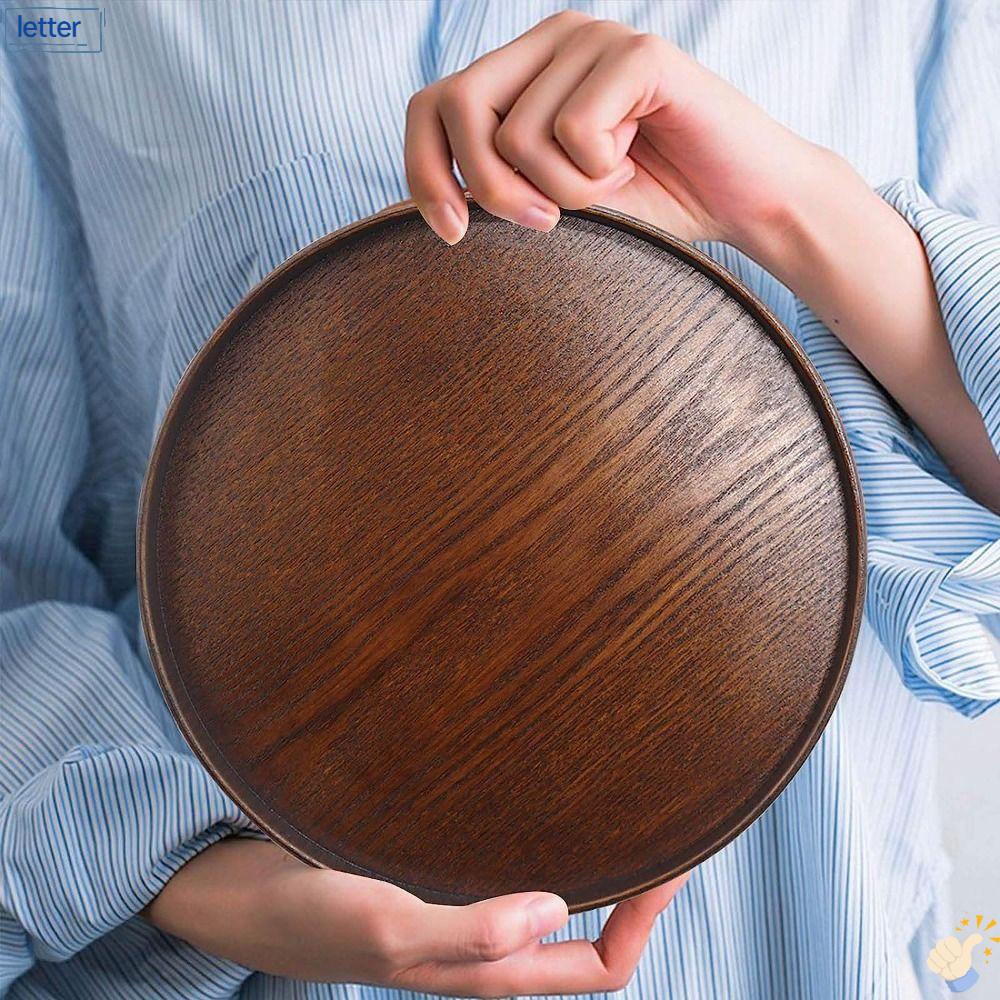 Khay Phục Vụ Thức Ăn Bằng Gỗ Trơn Kích Thước 10.6 inch Tiện Dụng Cho Nhà Bếp