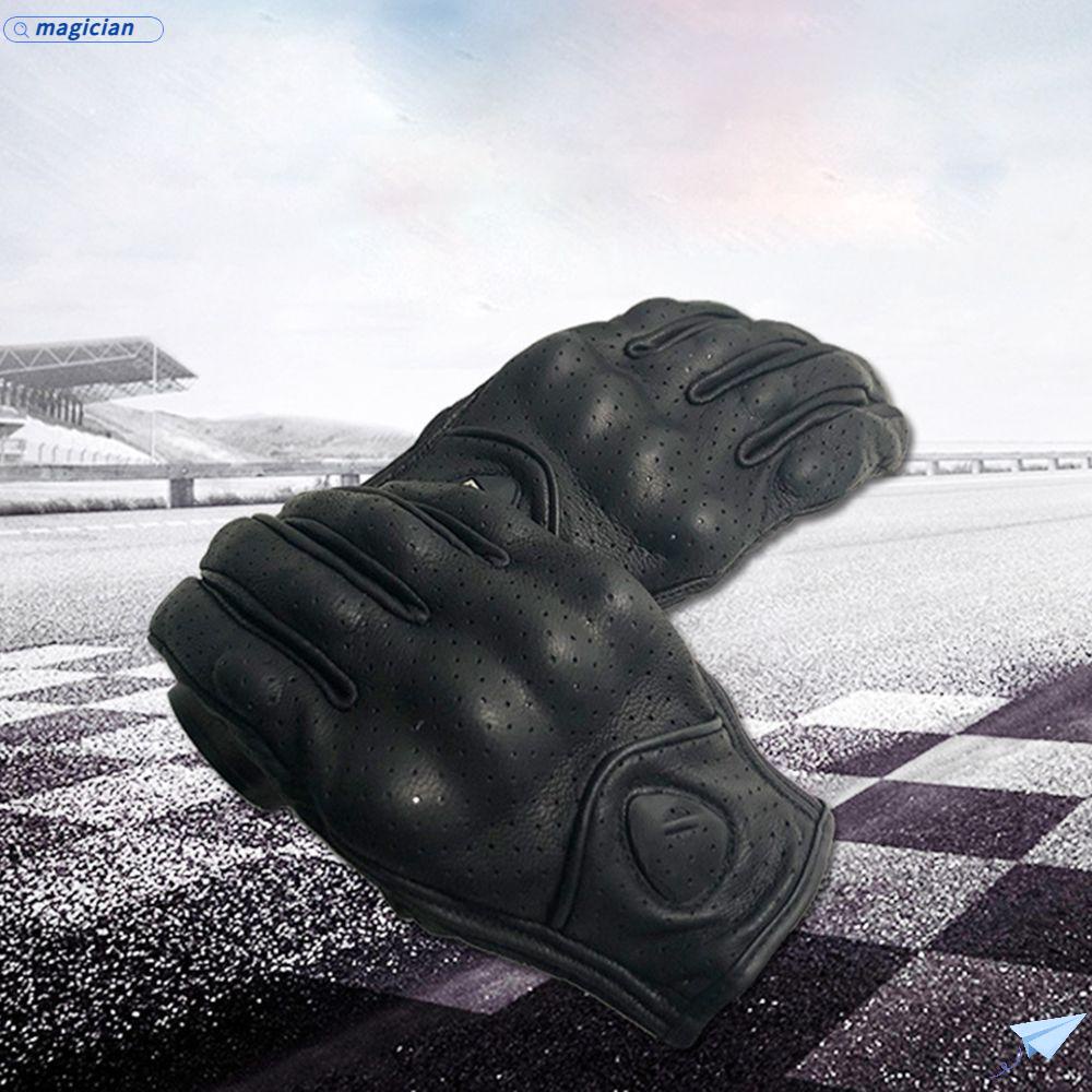 Set 2 Găng Tay Lái Xe Bằng Da Đục Lỗ Thoáng Khí Chống Rơi Chống Trượt