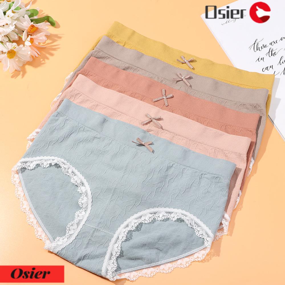 1 Quần Lót Cotton Phối Ren Không Đường May Quyến Rũ Cho Nữ