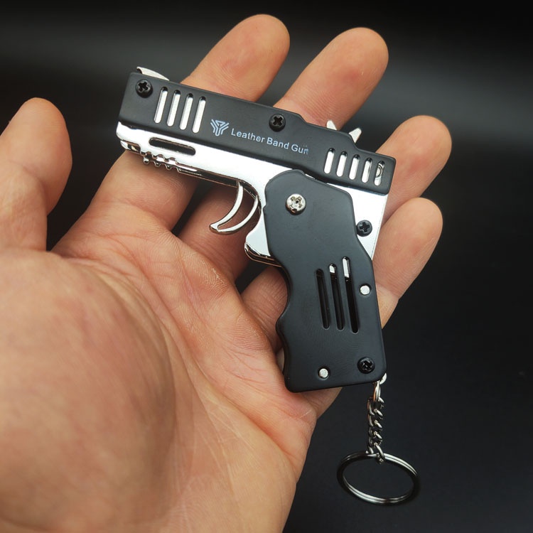 Móc Khóa Xe Súng Bắn Thun Nhiều Màu NHÀ CÁ, Móc Khóa Xe Làm Đồ Chơi Bắn Thun Dây Nịt An toàn Đồ Lưu Niệm