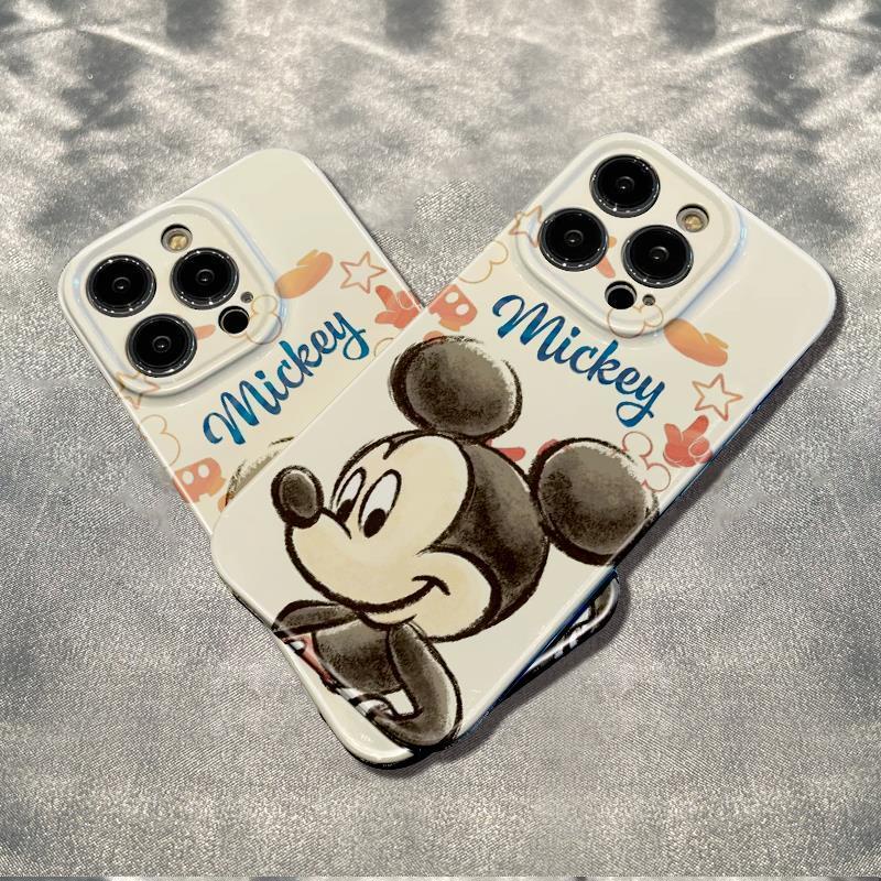 Ốp Điện Thoại Dẻo Họa Tiết Mickey Dễ Thương Chống Sốc Cho iPhone1278 14Promax 6In13 11
