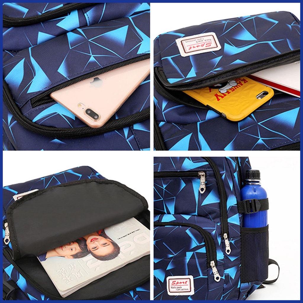 Set 3 Ba Lô Túi Ví Da Thời Trang Cho Nữ