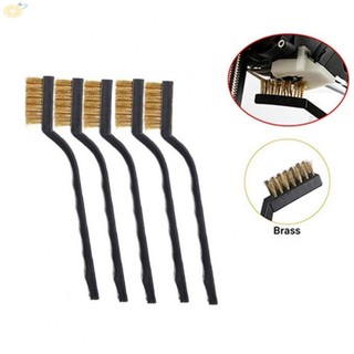 【VARSTR】Brass Wire Brushes 17cm Cleaning Welding Slag Rust-Remover Tool Hand Tools