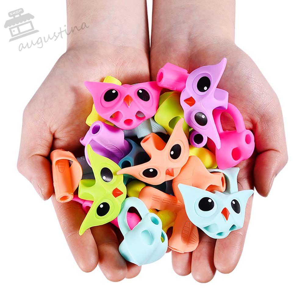 Tay Cầm Bút Silicone Hình Chim Cú AUGUSTINA Hỗ Trợ Định Hình Tư Thế Cầm Bút Cho Bé