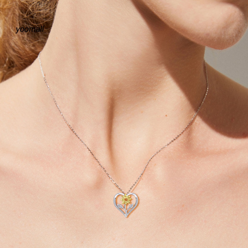 Vòng cổ Mặt Hình Hoa Hướng Dương / Trái Tim Xinh Xắn Cho Nữ