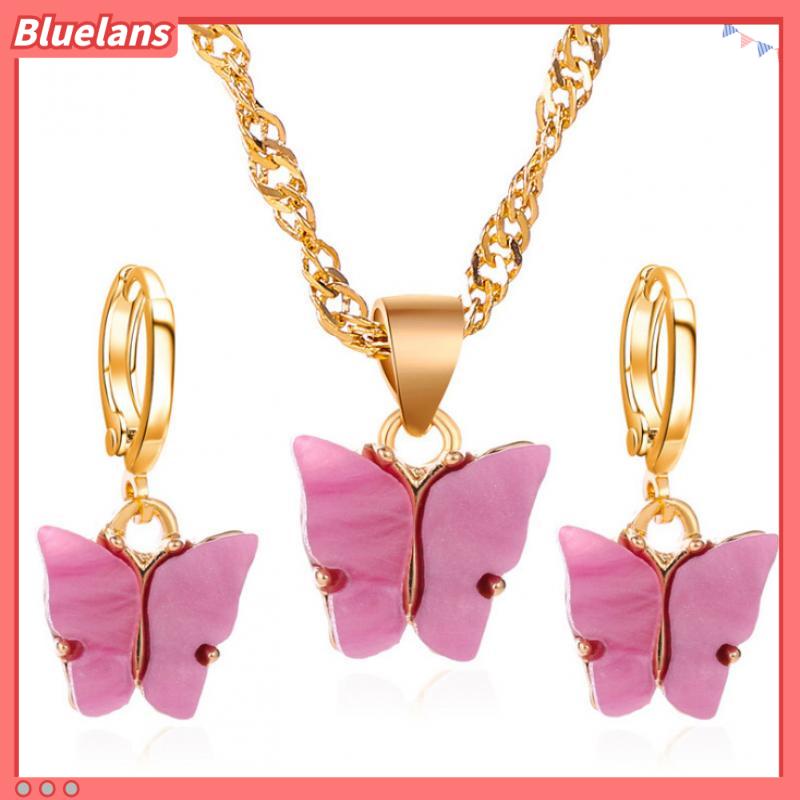 [BLS] Set Vòng cổ Và Bông Tai Hình Bướm Nhỏ Xinh Ngọt Ngào