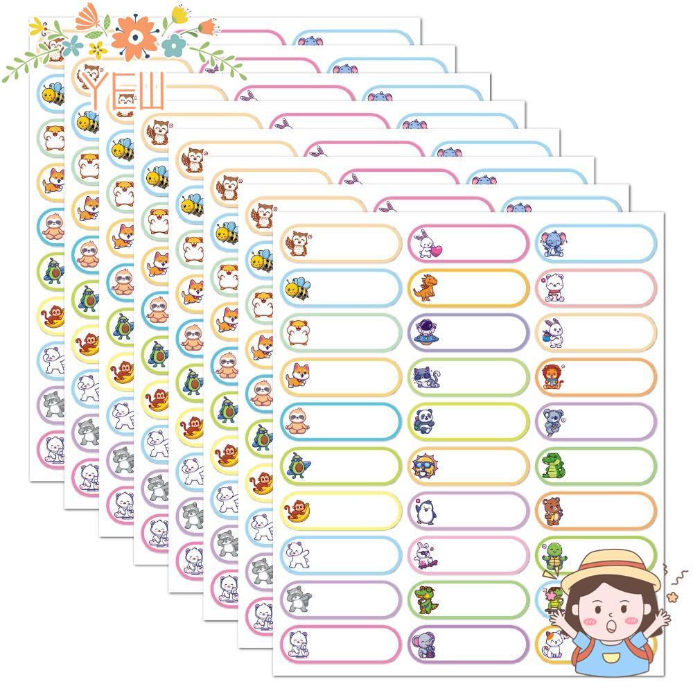 Set 2 Túi Nhãn Dán Phân Loại Tên Chống Thấm Nước Độc Đáo Cho Bé