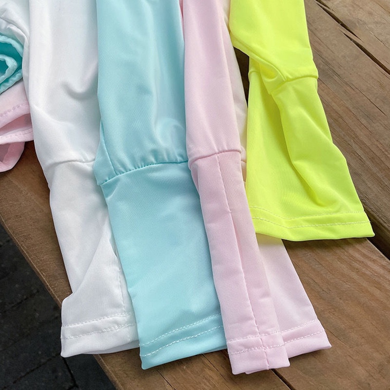 Áo Khoác Chống Nắng Bằng Lụa Lạnh Thoáng Khí Màu Sắc Ngọt Ngào Thời Trang Mùa Hè Cho Bé Gái 1-7 Tuổi