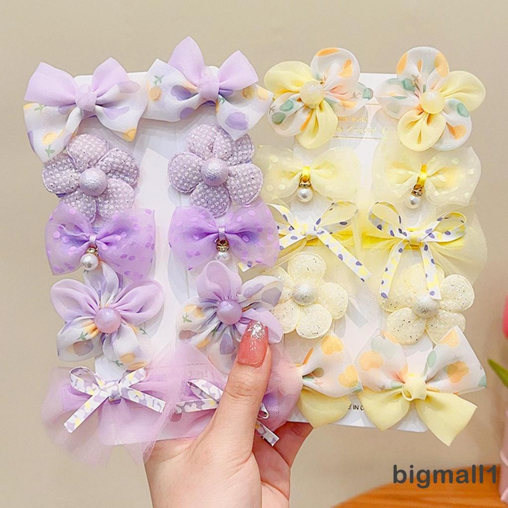 Set 10 Kẹp Tóc Nơ Dễ Thương Cho Bé Gái