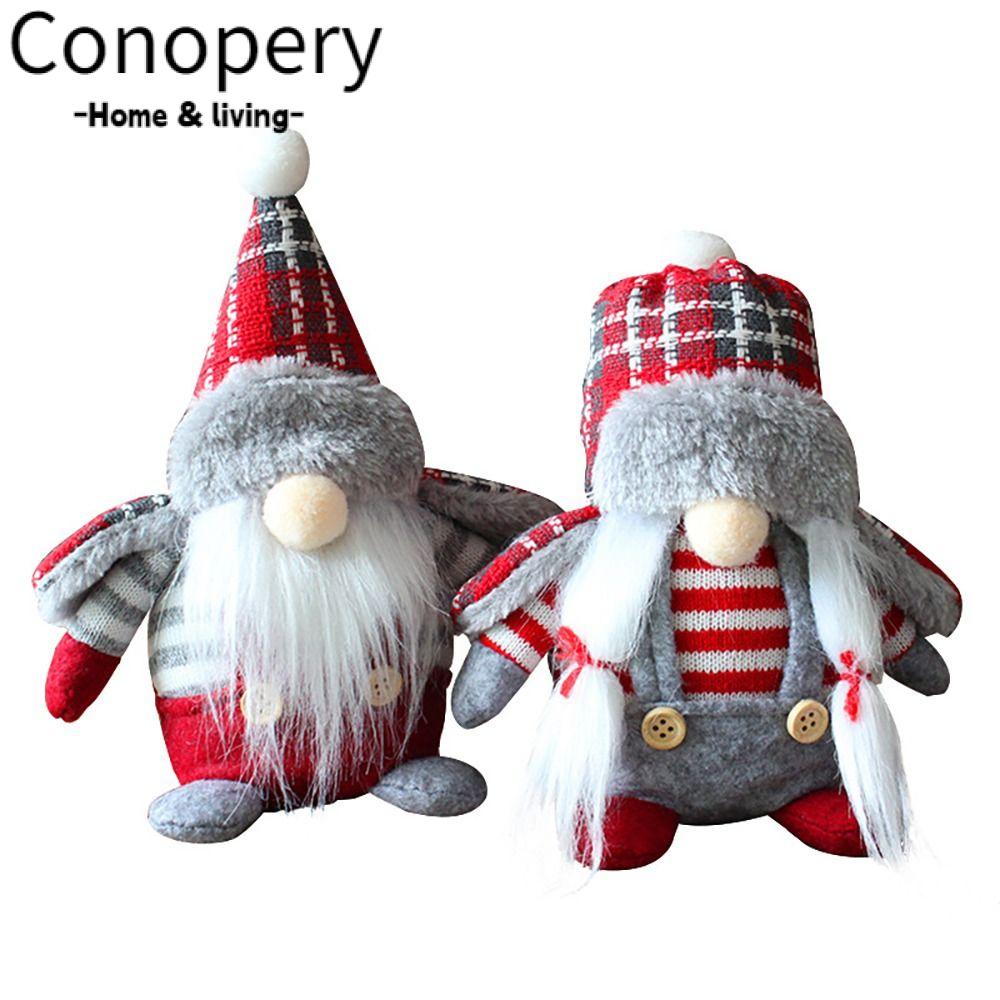 CONOPERY Búp Bê Gnome Giáng Sinh Trang Trí Không Mặt
