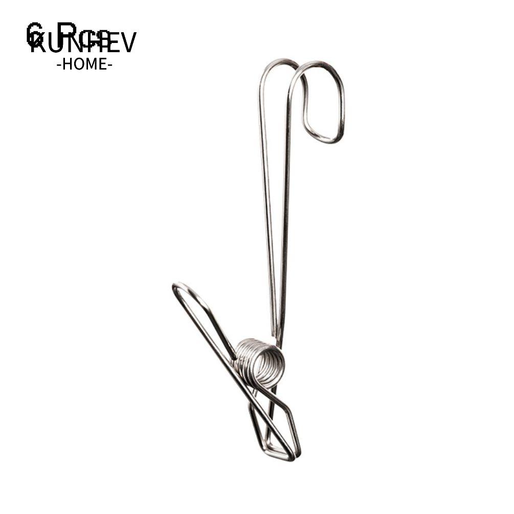 KUNHEV Set 6 Kẹp Phơi Quần Áo Mini Bằng Kim Loại Dành Cho Văn Phòng / Em Bé