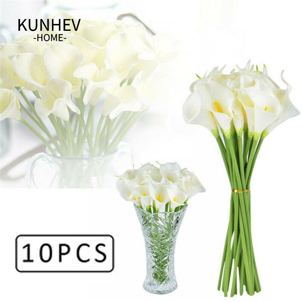 KUNHEV Bộ 10 Bông Hoa Mẫu Đơn Nhân Tạo Trang Trí Nghệ Thuật DIY