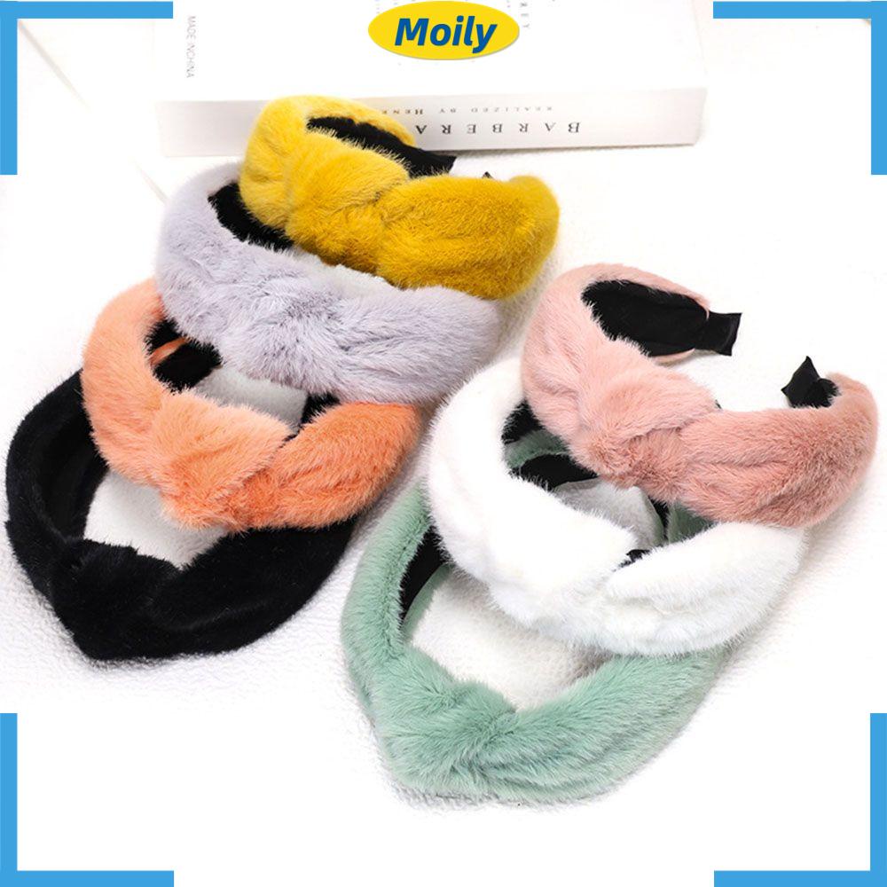 Băng Đô Cài Tóc Bằng Lông Giả Thời Trang Mùa Đông Cho Nữ