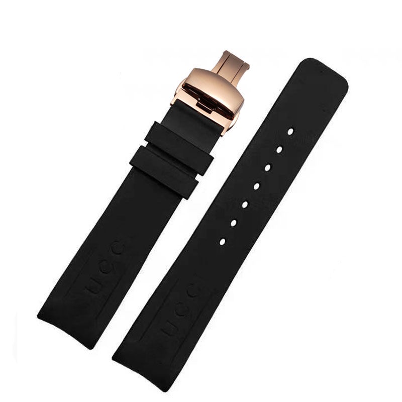 6/20☆Túi Gucci Gucci Họa Tiết Đầu Mèo / Đầu Rắn Cá Tính136322 Dây Đeo Đồng Hồ Bằng silicone 20 23mm 20Mm