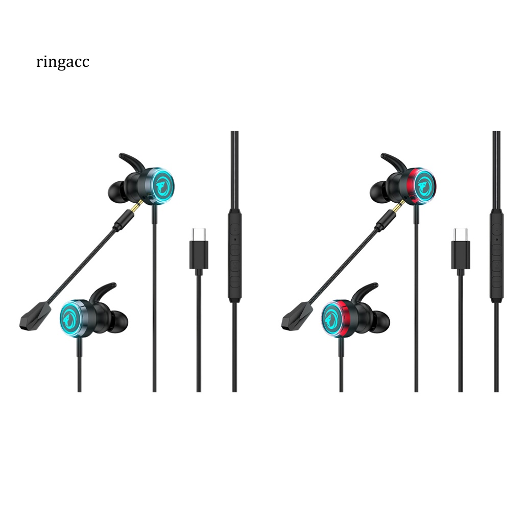 Tai Nghe Nhét Tai Cổng Type-C Có Micro Và Đèn RGB Dùng Để Chơi Game