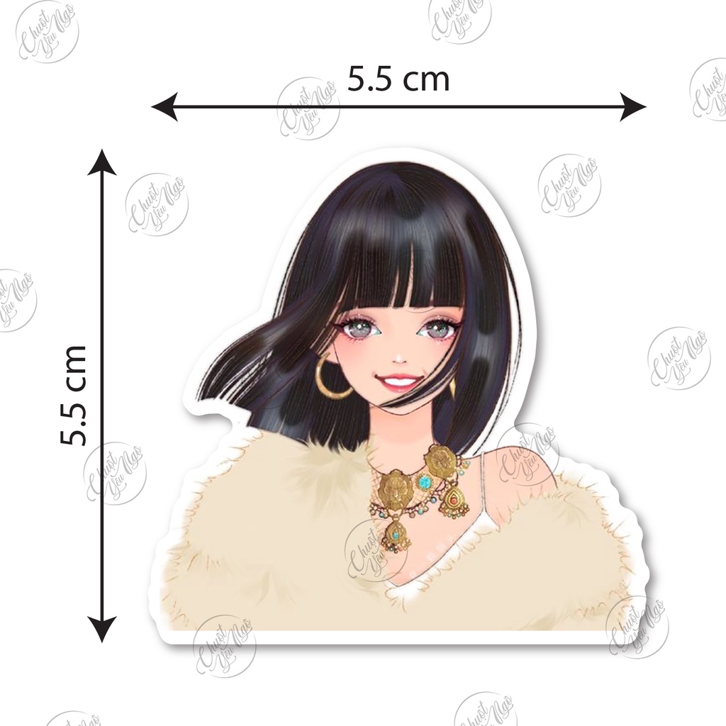 Sticker decal HẮC HƯỜNG hình dán chống nước blackpink
