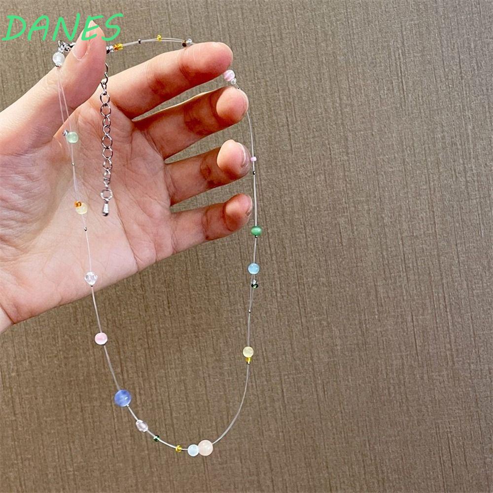 Vòng cổ Hợp Kim Y2k Đính Hạt Nhiều Màu Sắc Phong Cách Vintage Hàn Quốc