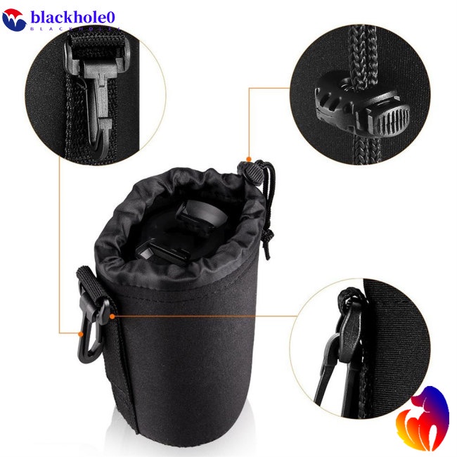 Túi Đựng Ống Kính Máy Ảnh DSLR Chất Liệu Cao Su Tổng Hợp Mềm Chống Thấm Nước Có 4 Size S M L XL