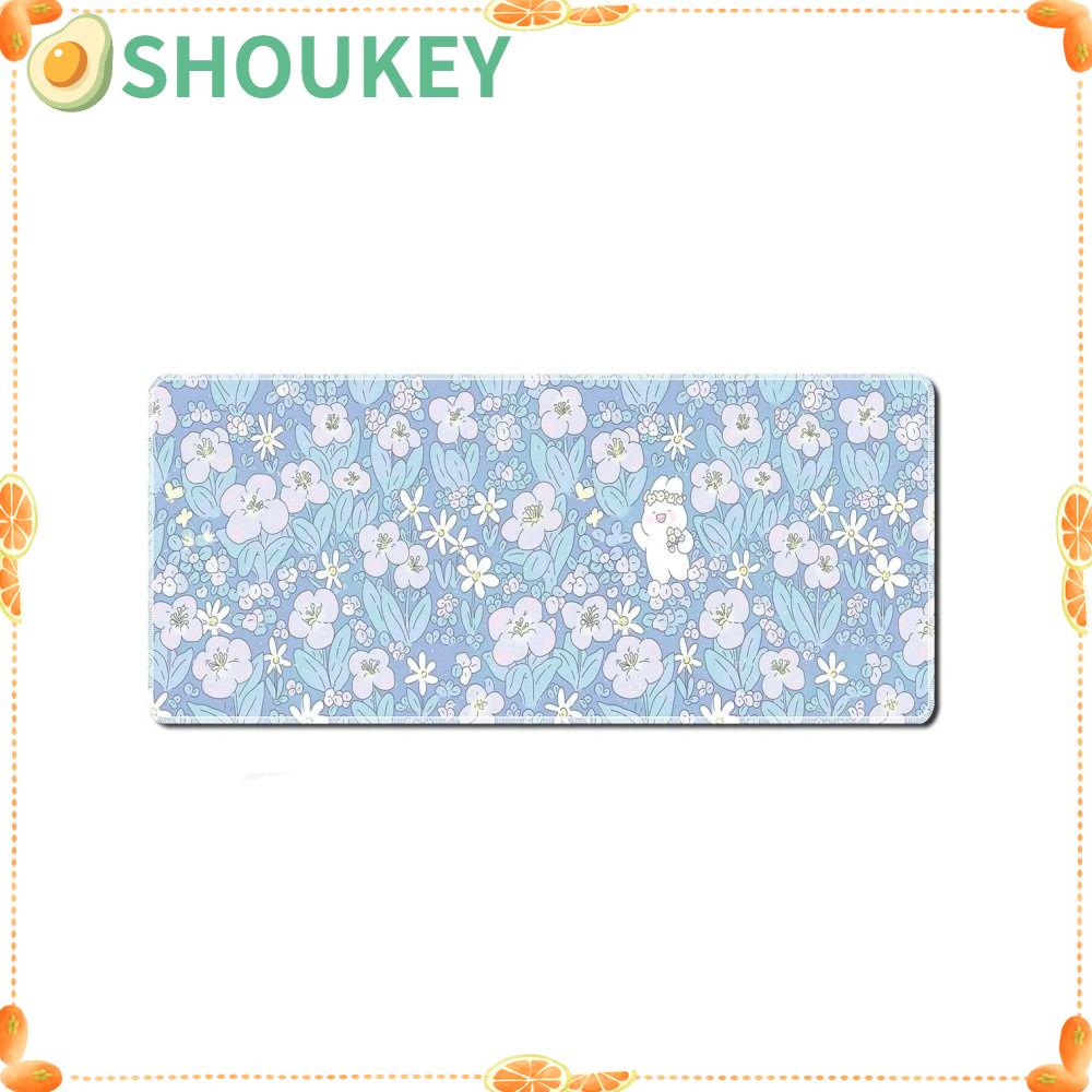 Tấm Lót Chuột Và Bàn Phím Máy Tính 31.4 X 11.8 Inch In Họa Tiết Daffodil Màu Xanh Dương Dễ Thương Dùng Cho Văn Phòng