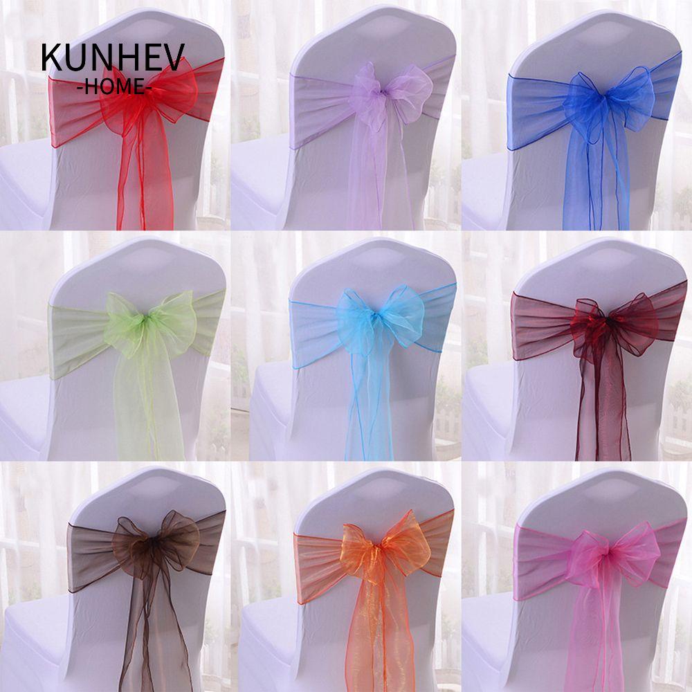 KUNHEV 1 Vỏ Bọc Ghế Thắt Nơ Trang Trí Đám Cưới