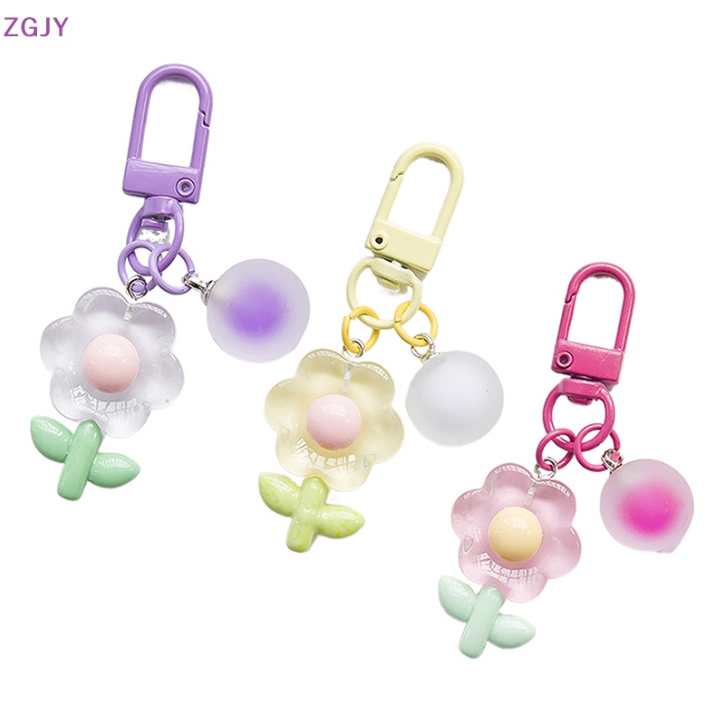 Móc Khóa Hình Hoa ZGJY Ngọt Ngào Sáng Tạo Nhiều Màu Sắc Dành Cho Nữ Mới