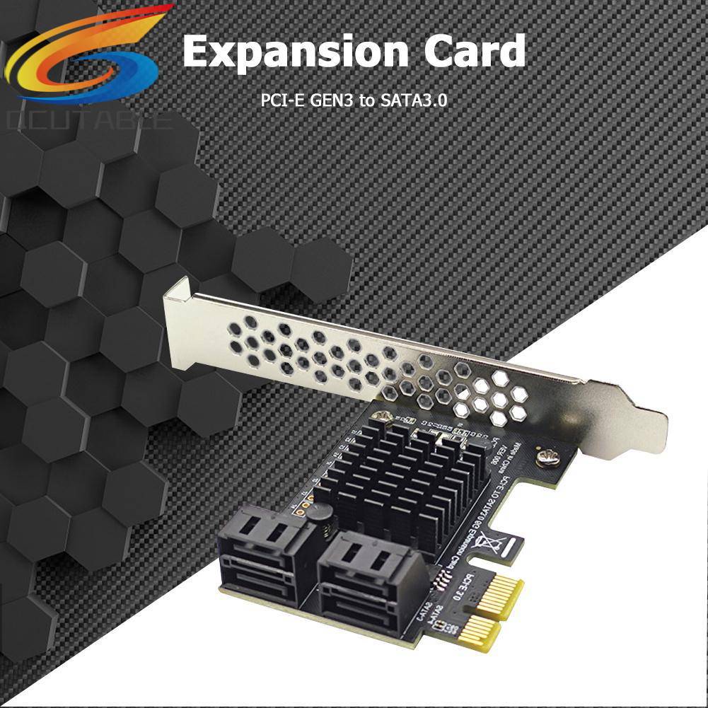 Card ChuyểN ĐổI 4 CổNg SATA III 6Gbps SATA 3.0 Sang PCIe 1X + Khung