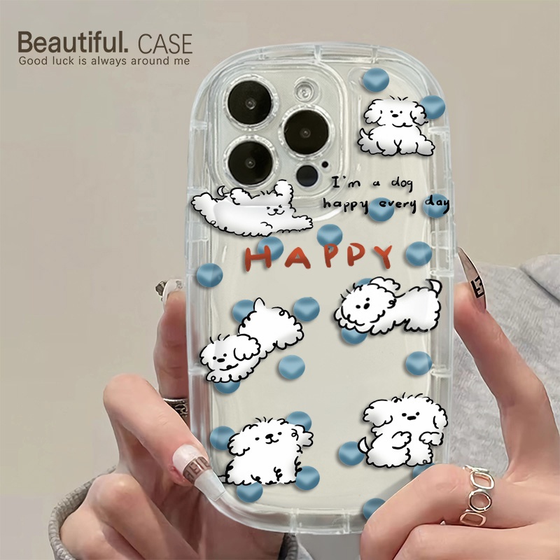 Ốp Điện Thoại TPU Dẻo Trong Suốt Họa Tiết Chú Chó Dễ Thương Cho IPhone 14 13 11 Pro Max 12 8 7 Plus XS XR X