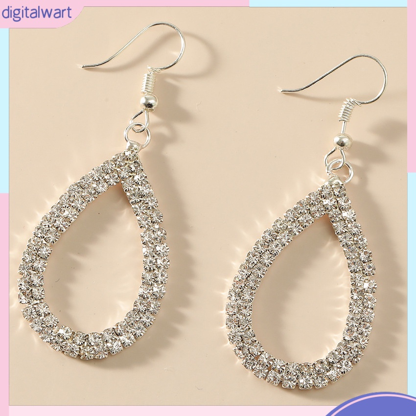 Đôi Bông Tai Dáng Dài Đính Đá Thời Trang Cho Nữ