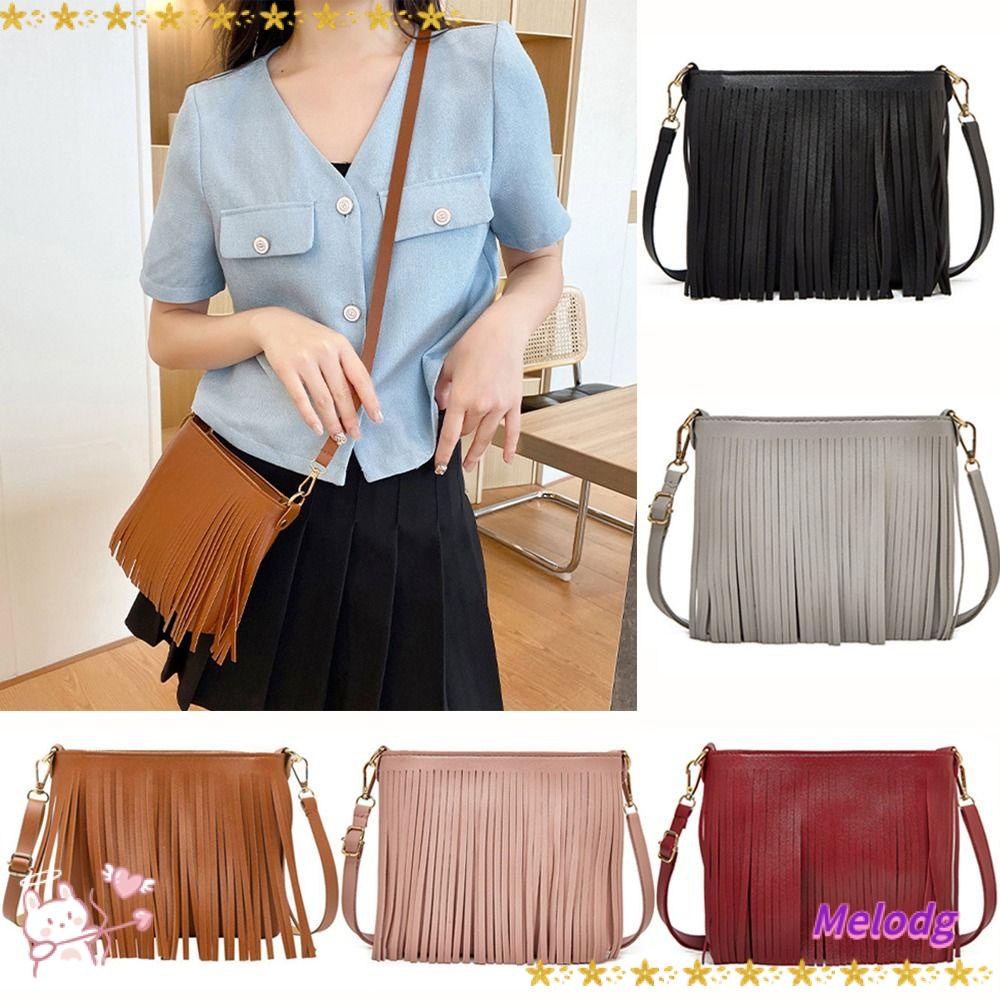 MELODG Túi Đeo Vai Bằng Da PU Thời Trang Sang Trọng Cho Nữ