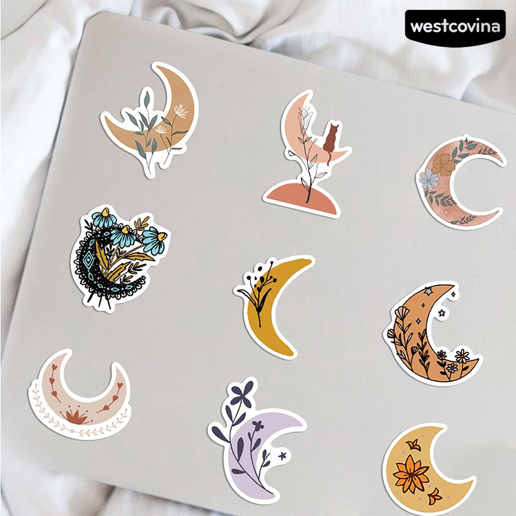 [WSTN]✎Bộ 50 Miếng Dán Trang Trí Vali Chống Thấm Nước Bằng PVC