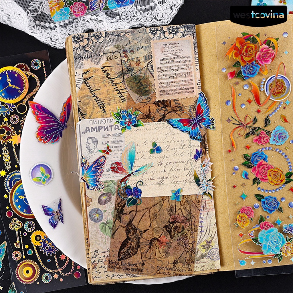 [WSTN] [WSTN]✎Bộ 3 Miếng Dán Bằng PVC Chống Thấm Nước Dùng Trang Trí Nghệ Thuật / Sổ Tay / Trường Học