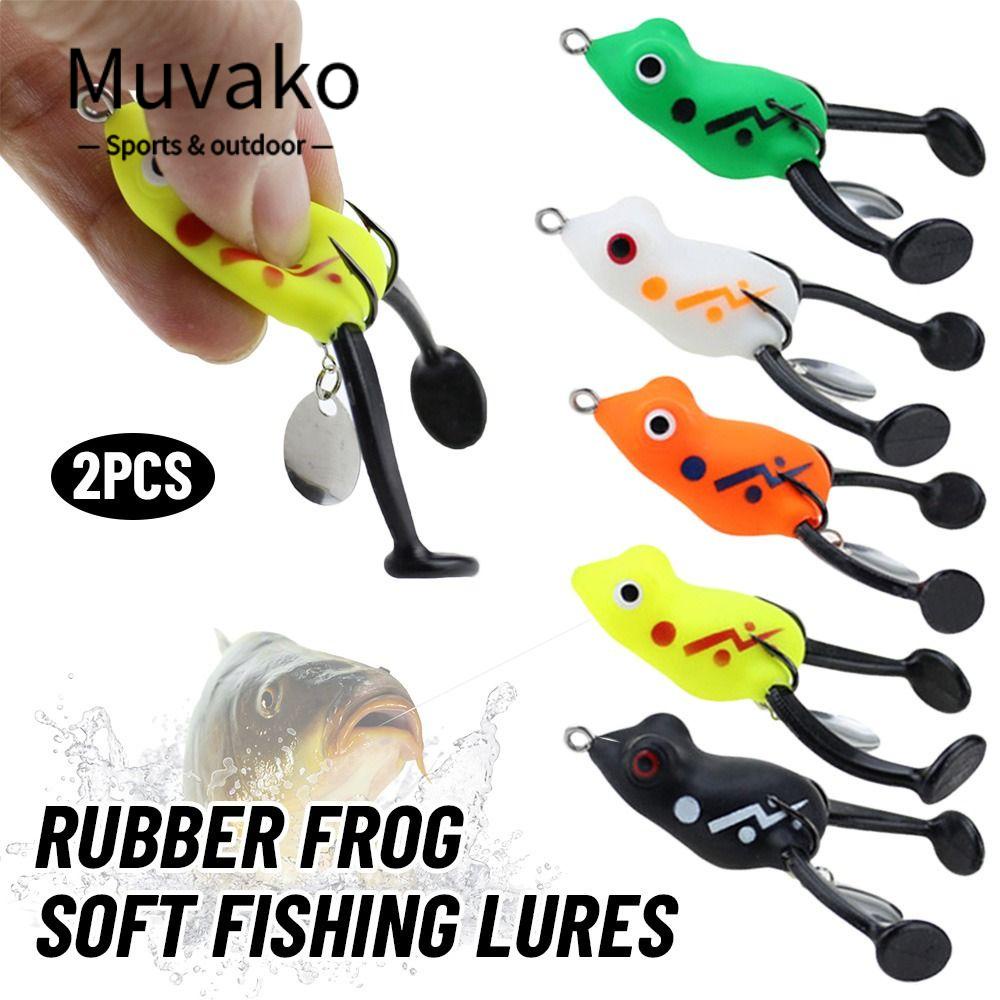 MUVAKO Set 2 Mồi Câu Cá Giả Ếch Cao Su 4.5cm 11g 4.5cm 11g