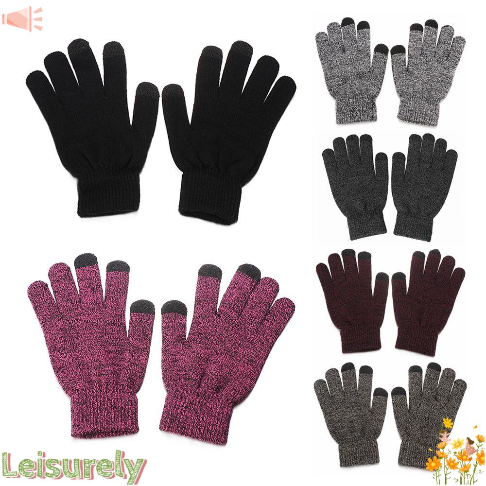 LEILY Bộ Khăn Choàng Cổ + Găng Tay + Mũ beanie Giữ Ấm Cho Nam Và Nữ