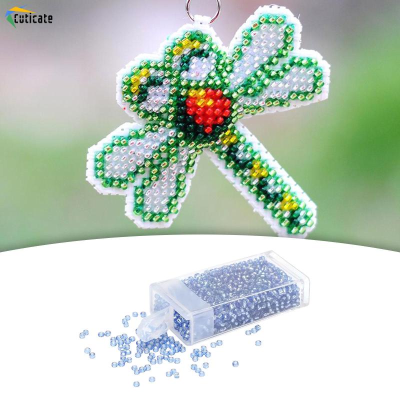 1000 Hạt Thủy Tinh Xâu Chuỗi 2mm Làm Trang Sức Thủ Công DIY