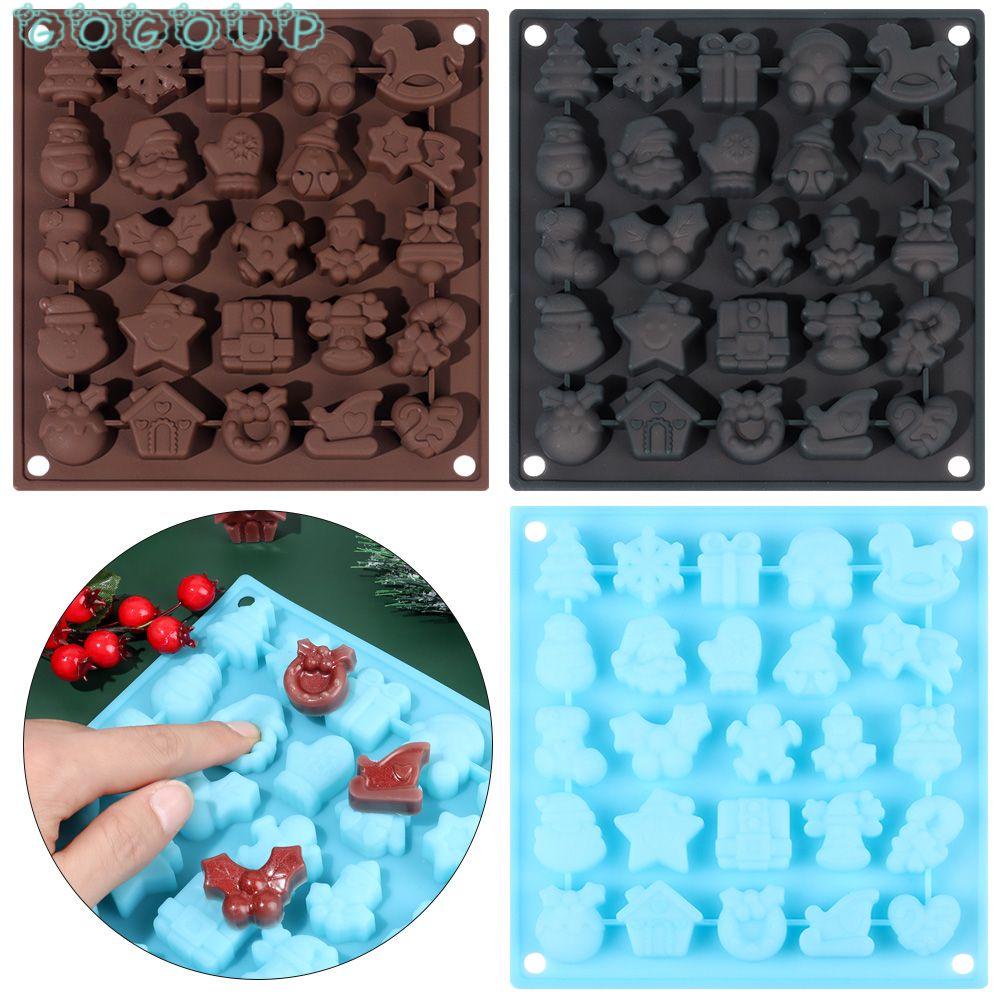 GOGOUP Khay Làm Đá 25 Lỗ Chủ Đề Giáng Sinh
